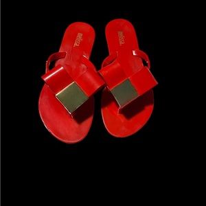 Melissa Red Flip Flops